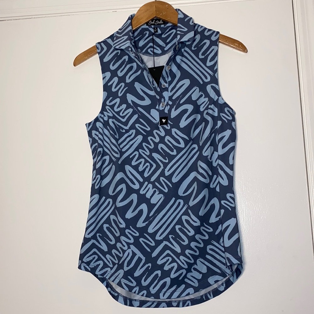 Bad birdie sleeveless gold shirt